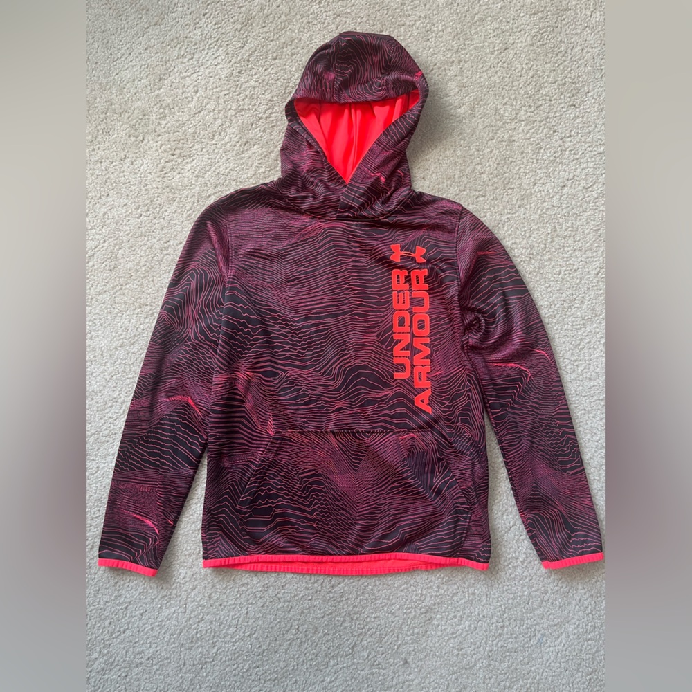 Under Armour Kids' Black and Red Hoodie